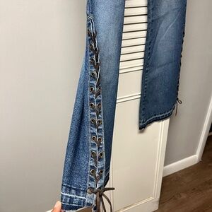 Side Braided Jeans